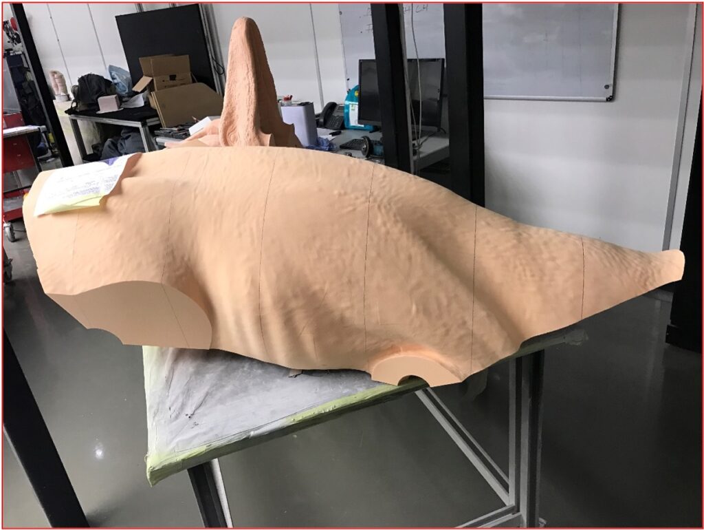 Dakotaraptor body machined